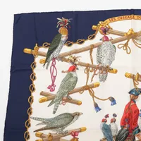 エルメス カレ90 LES OISEAUX DU ROY 王の鳥たち スカーフ シルク