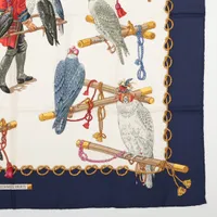 エルメス カレ90 LES OISEAUX DU ROY 王の鳥たち スカーフ