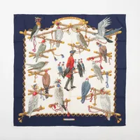 エルメス カレ90 LES OISEAUX DU ROY 王の鳥たち スカーフ