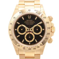 中古 見本で使われた商品です。 ロレックス コスモグラフデイトナ 16528 YG YG AT 黒文字盤
