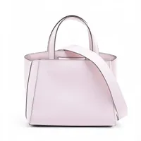 Courreges 424MRO484FI00011983 関税送料込 クレージュ ロゴ レザー ハンドバッグ ピンク A3271874｜中古