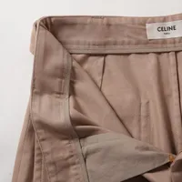 セリーヌ トリオンフ コットン パンツ 34 レディース ベージュ