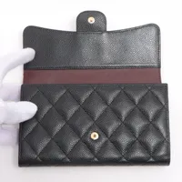 シャネル マトラッセ キャビアスキン 財布 ブラック ゴールド金具 25