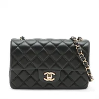 ★ミニマト20cm★【CHANEL】やっぱり可愛いツイード素材 季節感のあるツイード素材♪】CHANEL ミニフラップ バッグ
