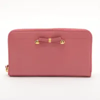 【美品&付属品アリ✨】プラダ 長財布　ラウンドジップ　ピンク　サフィアーノレザー PRADA プラダ ラウンド長財布 サフィアーノ ピンク【472】 の