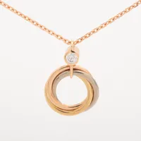 カルティエ ベビートリニティ 1P ダイヤ ネックレス　ギャランティ付属 楽天市場】Cartier カルティエ ベビートリニティ 1Pダイヤ