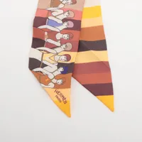 HERMES ツイリー LES BAIGNEUSES 水遊びをする人 エルメス ツイリー LES BAIGNEUSES 水遊びをする人 スカーフ シルク