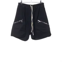 リックオウエンス キュプラブレンド クレープショートパンツ リックオウエンス コットン ショートパンツ 46 メンズ ブラック