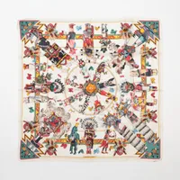 美品✨HERMESエルメス　カチナKachinas カレ90 ホワイト 美品✨HERMESエルメス カチナKachinas カレ90 ホワイト - メルカリ