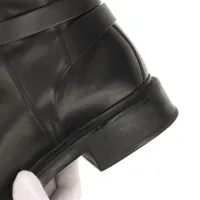 エルメス ヴェオ レザー ショートブーツ 40 メンズ ブラック