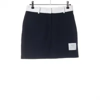 トムブラウン スカート ネイビー ロング プリーツ スカート ナイロン ダークネイビー トム