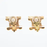 【片耳のみ】CELINE　マカダム ピアス ゴールドカラー 楽天市場】セリーヌ マカダム ダイヤモンド ピアス K18イエロー