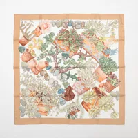 エルメス カレ90 JARDIN SECRET 秘密の庭 スカーフ シルク