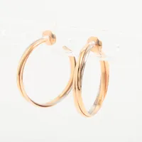 【美品】カルティエ　トリニティ　ピアス　片耳用　750 PG×WG Cartier カルティエ ピアス レディース ブランド 750YG 750WG