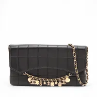 シャネル チョコバー ラムスキン チェーンショルダーバッグ チャーム ブラック 楽天市場】【バッグ】CHANEL シャネル チョコバー ショルダー