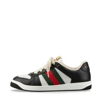 グッチ スニーカー GG マーモント ローカット シェリーライン レザー GUCCI - GUCCI シェリーライン レザー ジャーマントレーナー