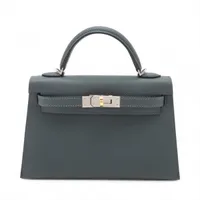 【大人カラーで格上げ♪】HERMES  ミニケリー ダブルツアー エルメス HERMES ミニケリー2 タッチ W刻 ブルーマリン/SV金具