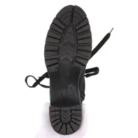PRADA ナイロン　ショートブーツ PRADAプラダ ナイロン&ブラッシュドレザー レースアップショート