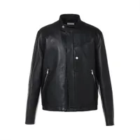 エルメス 24SS クロコ レザージャケット 48 メンズ ブラック 41