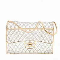 ダンヒル GTロックバッグ メタル ショルダーバッグ シルバー A2674529