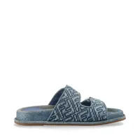 フェンディ フィール デニム サンダル 36 レディース ライトブルー