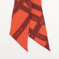 エルメス ツイリー ボルデュック ツイリー シルク オレンジ A3662199