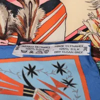 エルメス カレ90 Kachinas カチナ スカーフ シルク ライトブルー