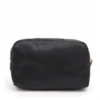 Valentino ブラック ナイロン ポーチ ロゴ付き Valentino ブラック ナイロン ポーチ ロゴ付き Valentino