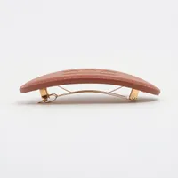 セリーヌ　皮　トリオンフ　バレッタ セリーヌ トリオンフ バレッタ レザー ブラウン A3663446｜中古