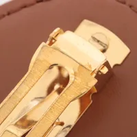 セリーヌ トリオンフ バレッタ レザー ブラウン A3663446｜中古