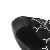 グッチ GUCCI スニーカー ファブリックスエードラインストーン ブラック グッチ GUCCI RUN メッシュ×スエード スニーカー 37.5 レディース