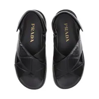 プラダ レザー サンダル 36 レディース ブラック 1XZ777 厚底