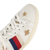 GUCCIエース レザー スニーカー 35ホワイト 498205 BEE刺繍 WMNS) Gucci Ace 'Bees and Stars' 498205-AXWQ0-9098
