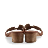 エルメス オラン レザー サンダル 36 レディース ブラウン