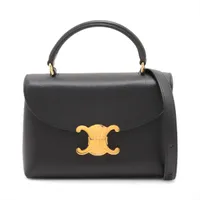 セリーヌ トリオンフ ティーン ニノ ブラック 2WAYハンドバッグ レザー