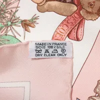 エルメス カレ45 CONFIDENTS DESCOEURS 心の友 スカーフ シルク ピンク