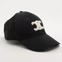 新品 セリーヌ トリオンフ ブラック キャップ CELINE セリーヌ キャップ トリオンフ ベースボールキャップ