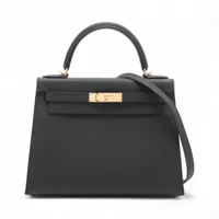 美品❣️エルメスケリーバッグ28用！空箱 エルメス ケリー28 セリエ ヴォーエプソン ブラック ゴールド