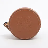 ロエベ アナグラム レザー ポーチ ブラウン A3668305｜中古
