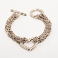 Tiffany ブレスレット　バングル　オープン　ノット　ハート エルサ・ペレッティ™ オープン ハート ブレスレット シルバー