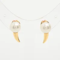 タサキ　パール　ピアス TASAKI - TASAKI タサキ ピアス パール 真珠 6.8mm ダイヤ