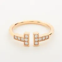 ティファニー Tワイヤー ダイヤ リング 750(PG) 2.9g A3669459｜中古