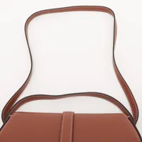 セリーヌ クラッチタブー レザー ショルダーバッグ ブラウン A3670008