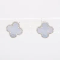 アルハンブラ　ブルーカルセドニーピアス 楽天市場】【2024年保証書付】 Van Cleef & Arpels(ヴァン