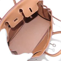 HERMES ゴールド&シルバー エルメス バーキン25 ルトゥルネ トゴ ゴールド シルバー金具 Y