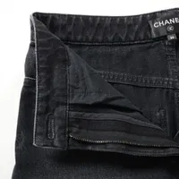 シャネル ココボタン P77 コットン デニムパンツ 36 レディース