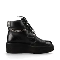 フォーキー♡CHANEL♡ショートブーツ ブラック 36 シャネル ココマーク レザー ショートブーツ 36 レディース