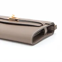 HERMES エルメス　ケリーウォレット　シェーブル　エトゥープ 136 HERMES - HERMES エルメス ケリーウォレット シェーブル
