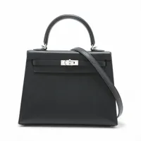 国内発送【クールな魅力】HERMES ケリー ダブルツアー So Black 国内発送【クールな魅力】HERMES ケリー ダブルツアー So Black