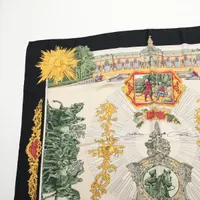 エルメス カレ90 SANSSOUCY サンスーシ宮殿 スカーフ シルク